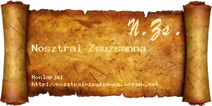 Nosztrai Zsuzsanna névjegykártya